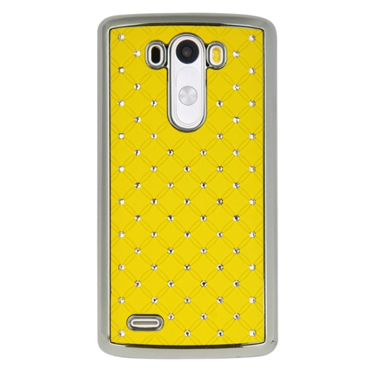Bling Diamond Stars Encrusted Plating Skinning Plastic Case for LG G3 / D855