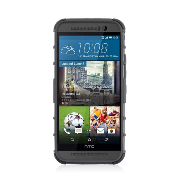 2 in 1 Tyre Texture Back Cover Protective Case with Holder for HTC One M9