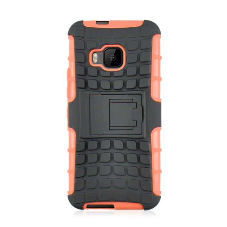2 in 1 Tyre Texture Back Cover Protective Case with Holder for HTC One M9