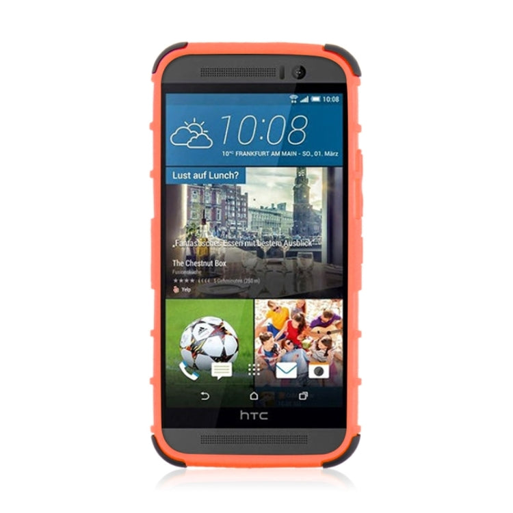 2 in 1 Tyre Texture Back Cover Protective Case with Holder for HTC One M9