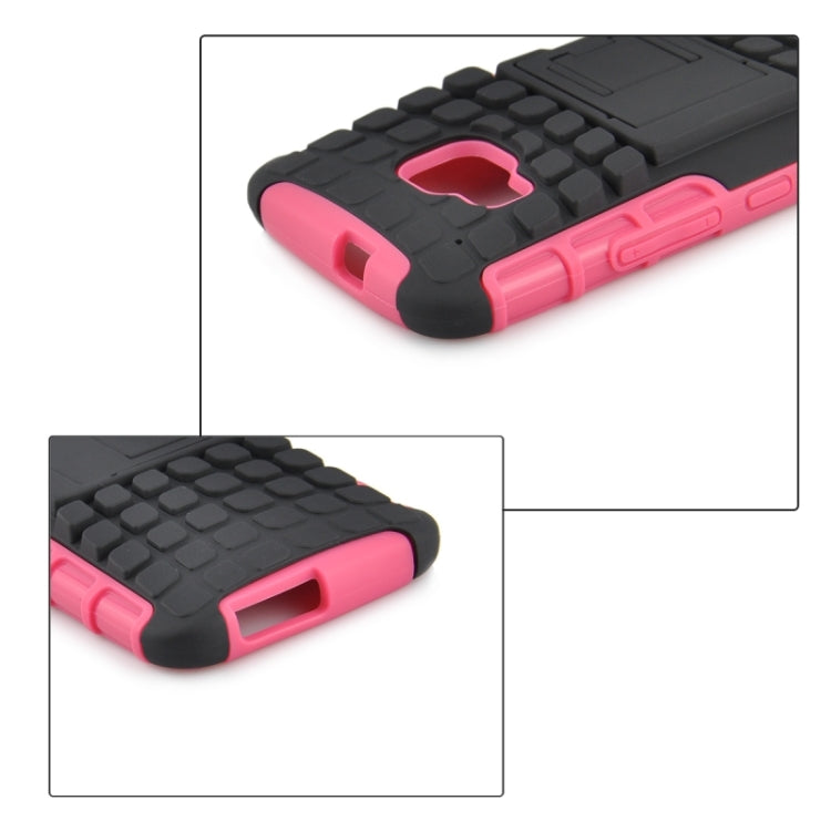 2 in 1 Tyre Texture Back Cover Protective Case with Holder for HTC One M9