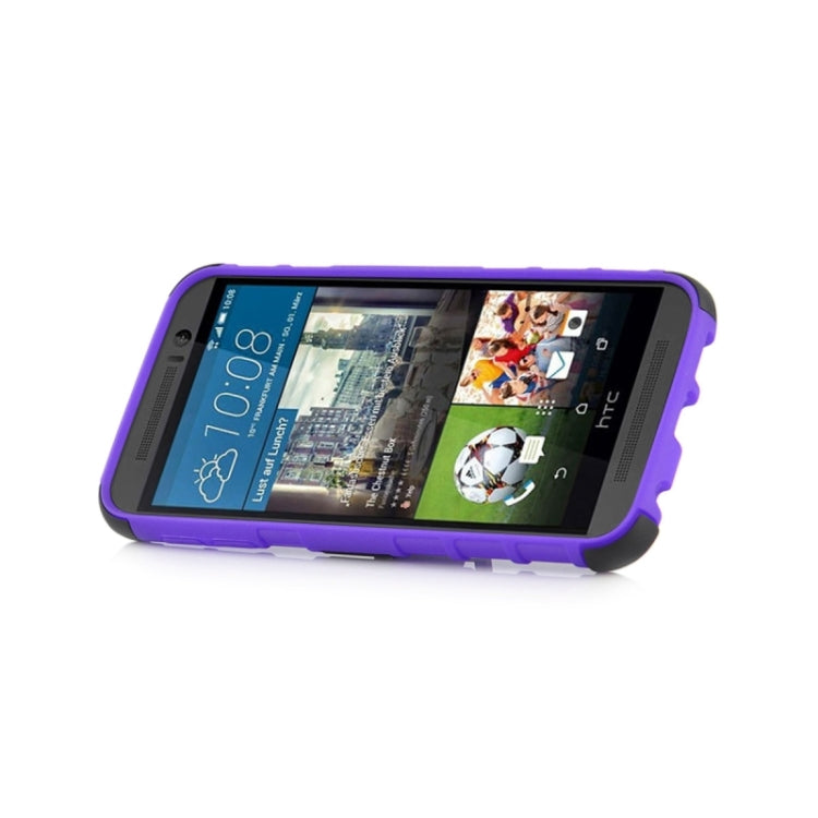 2 in 1 Tyre Texture Back Cover Protective Case with Holder for HTC One M9