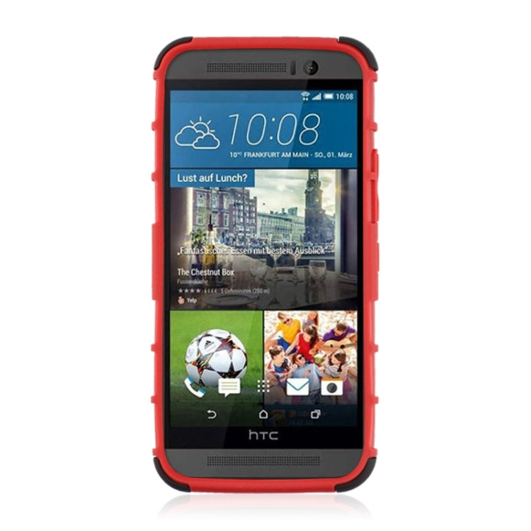 2 in 1 Tyre Texture Back Cover Protective Case with Holder for HTC One M9