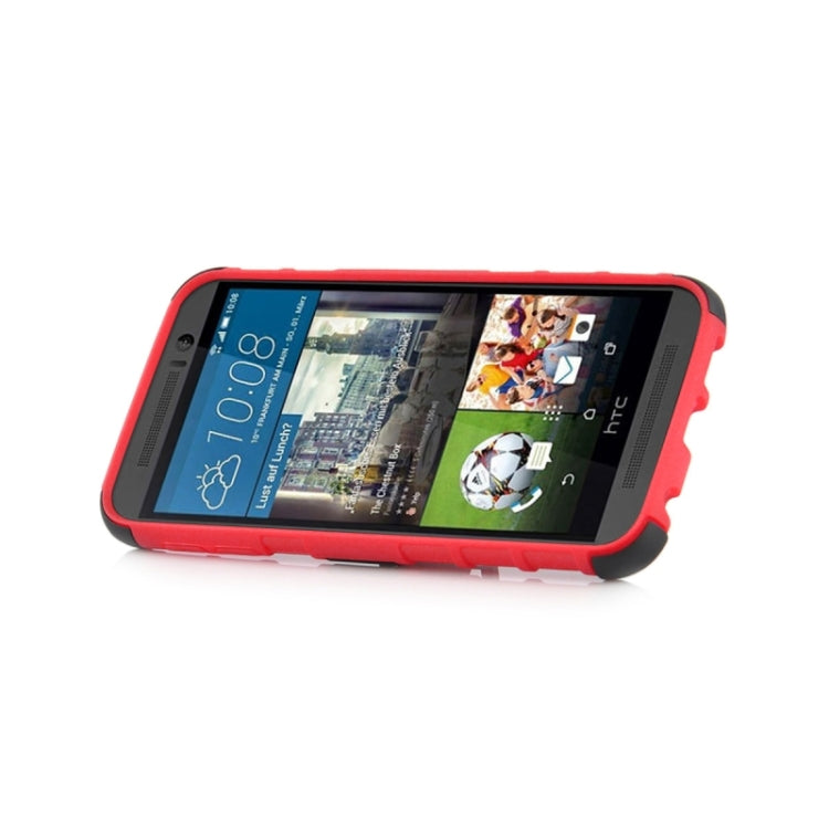 2 in 1 Tyre Texture Back Cover Protective Case with Holder for HTC One M9