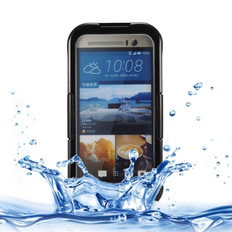 For HTC One M7 / M8 / M9 IPX8 Waterproof PVC Transparent Silicone Case with Lanyard