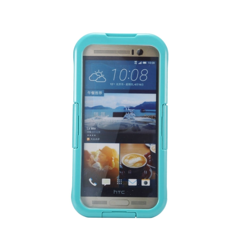 For HTC One M7 / M8 / M9 IPX8 Waterproof PVC Transparent Silicone Case with Lanyard