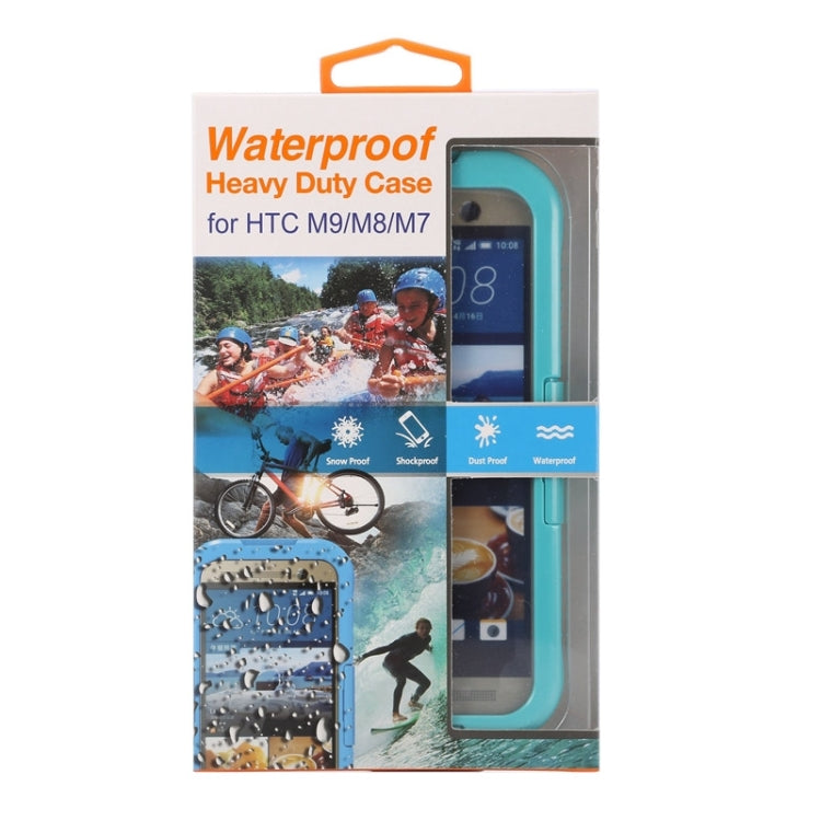 For HTC One M7 / M8 / M9 IPX8 Waterproof PVC Transparent Silicone Case with Lanyard