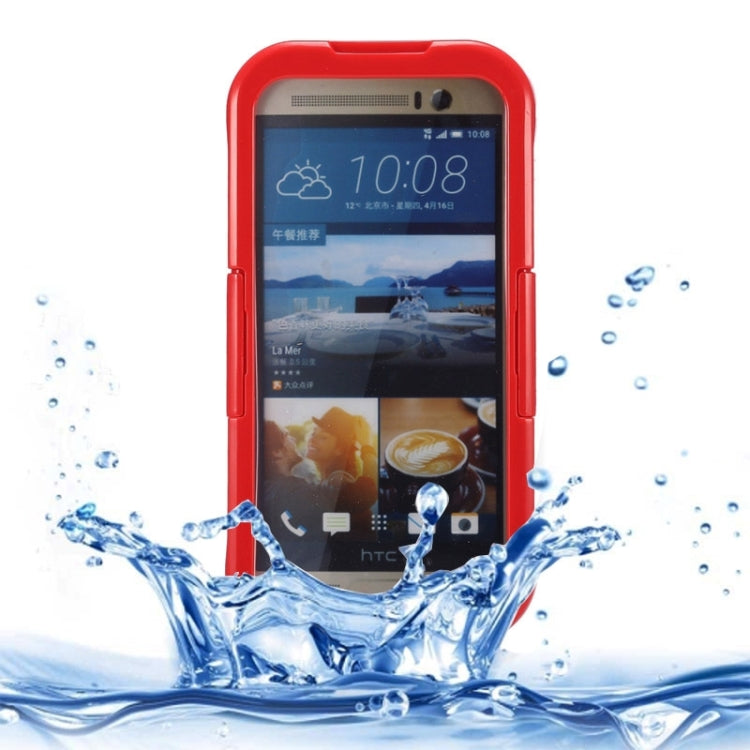For HTC One M7 / M8 / M9 IPX8 Waterproof PVC Transparent Silicone Case with Lanyard
