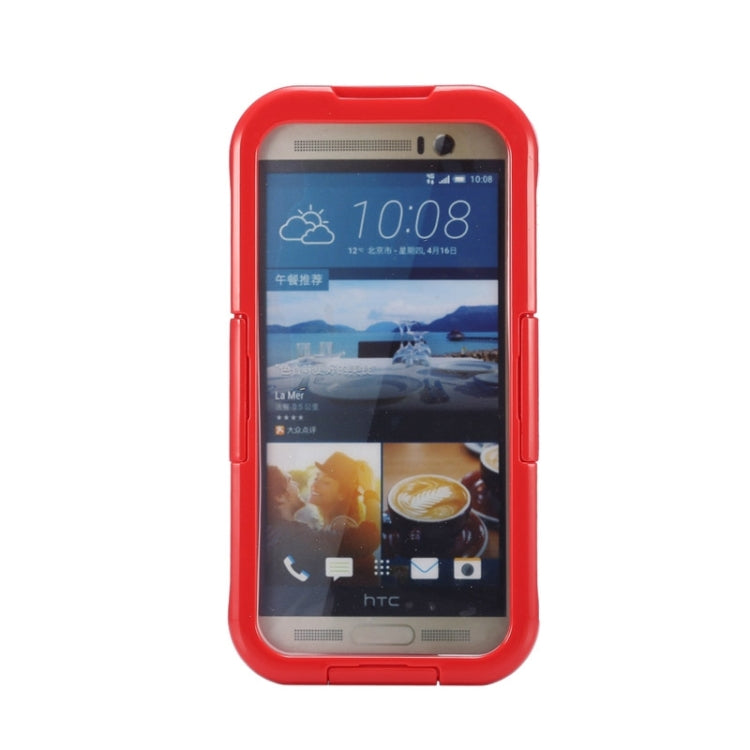 For HTC One M7 / M8 / M9 IPX8 Waterproof PVC Transparent Silicone Case with Lanyard