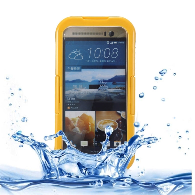 For HTC One M7 / M8 / M9 IPX8 Waterproof PVC Transparent Silicone Case with Lanyard