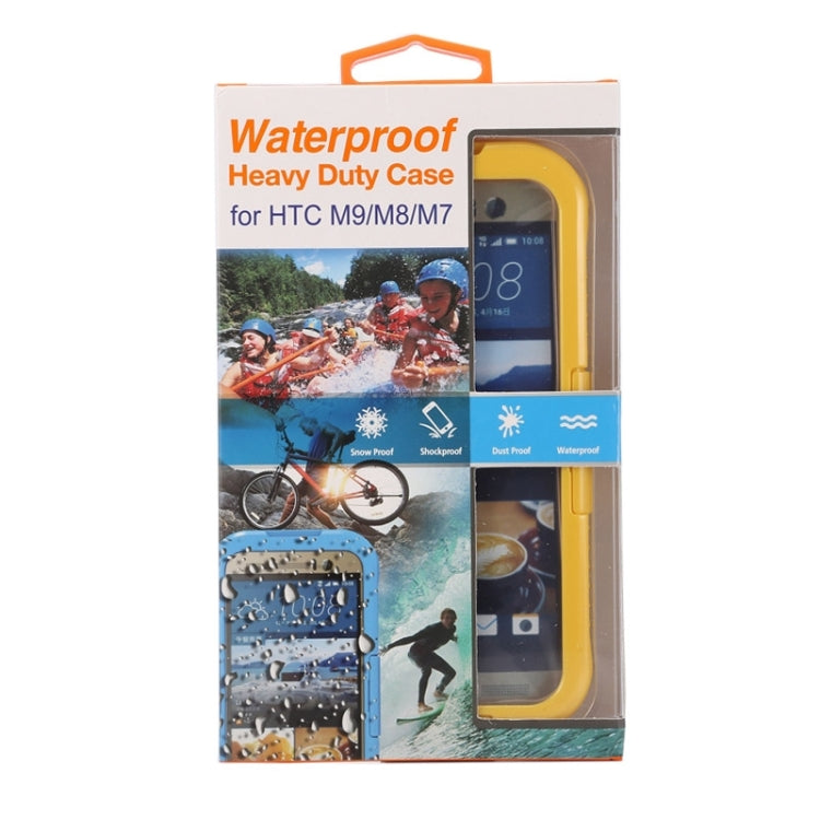 For HTC One M7 / M8 / M9 IPX8 Waterproof PVC Transparent Silicone Case with Lanyard