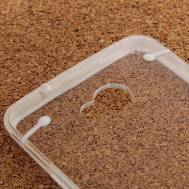 Transparent Plastic + Fluorescent Effect TPU Frame Case for HTC One M7