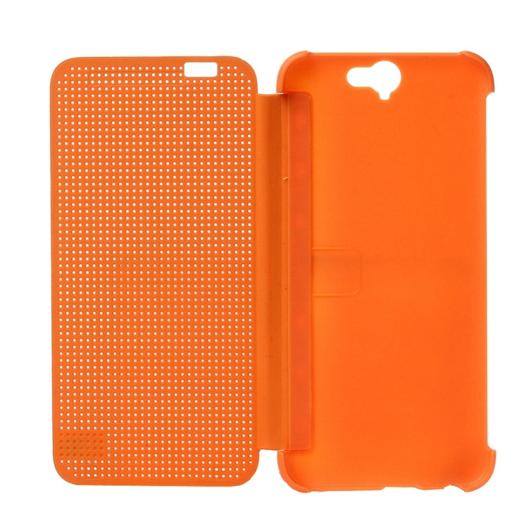 For HTC One A9 Mesh Horizontal Flip Silicon + PC Hard Case with Sleep / Wake-up Function