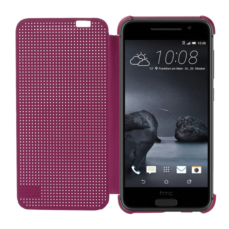 For HTC One A9 Mesh Horizontal Flip Silicon + PC Hard Case with Sleep / Wake-up Function