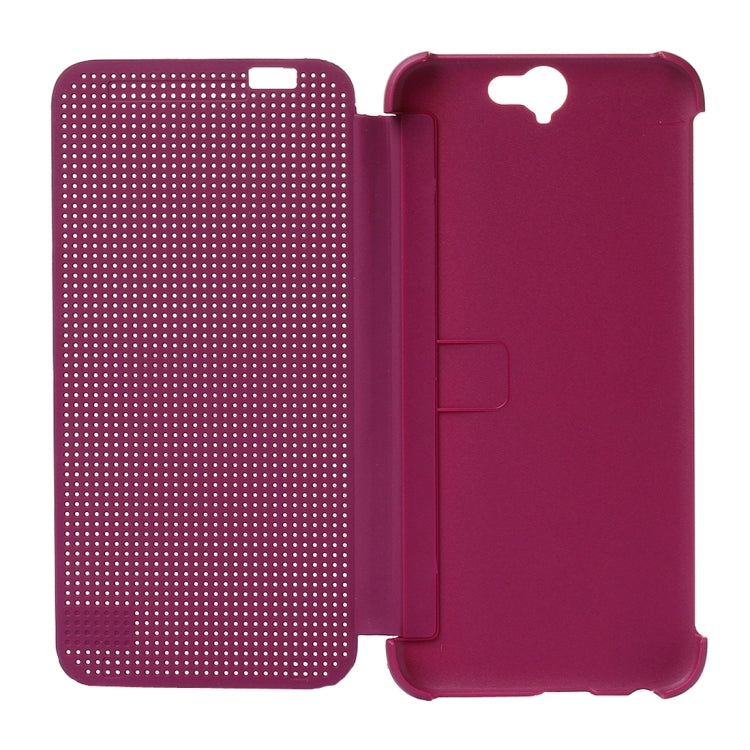 For HTC One A9 Mesh Horizontal Flip Silicon + PC Hard Case with Sleep / Wake-up Function