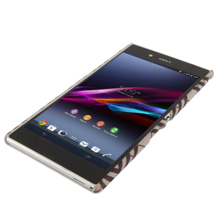 Fabric Grid Texture Skinning Plastic Case for Sony Xperia Z Ultra / XL39H