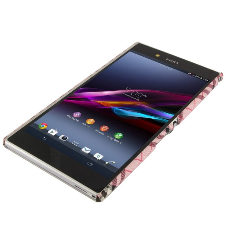 Fabric Grid Texture Skinning Plastic Case for Sony Xperia Z Ultra / XL39H