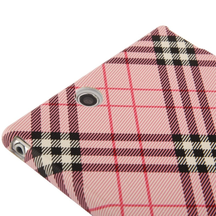 Fabric Grid Texture Skinning Plastic Case for Sony Xperia Z Ultra / XL39H