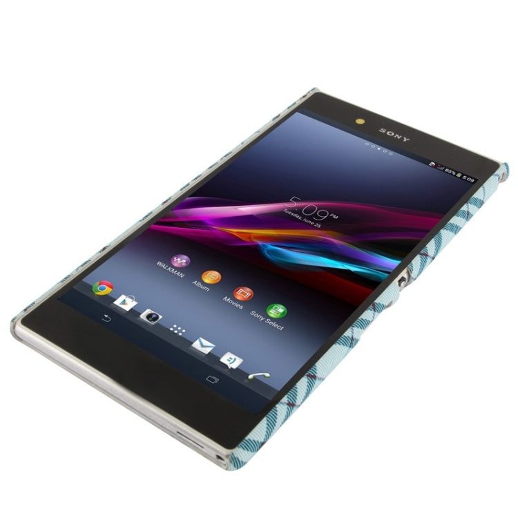 Fabric Grid Texture Skinning Plastic Case for Sony Xperia Z Ultra / XL39H