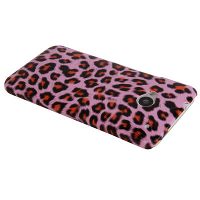 Pink Purple Leopard Texture Plastic Case for HTC One / M7