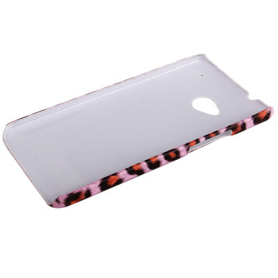 Pink Purple Leopard Texture Plastic Case for HTC One / M7