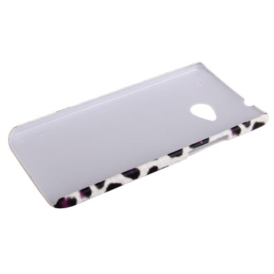 Purple Leopard Texture Plastic Case for HTC One / M7