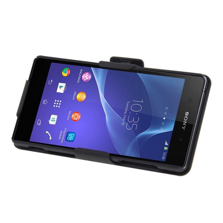 Plastic Case with 360 Degree Rotating Clip and Holder for Sony Xperia Z2 / L50w(Black)