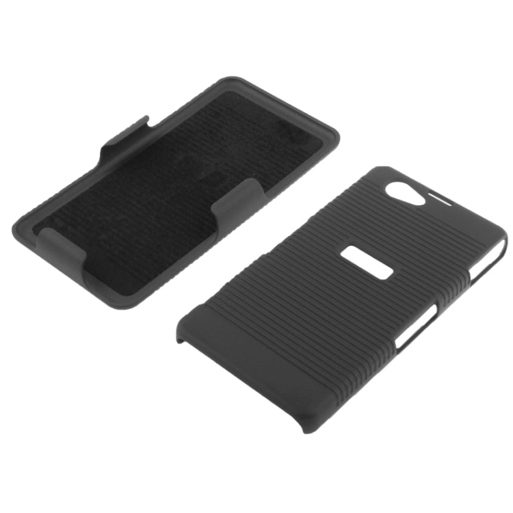 Plastic Case with Belt Clip & Holder for Sony Xperia Z1F / Z1 mini(Black)
