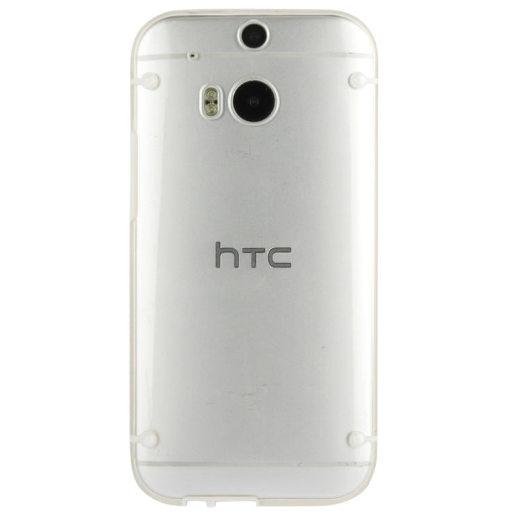 Transparent Plastic + Fluorescent Effect TPU Frame Case for HTC One / M8