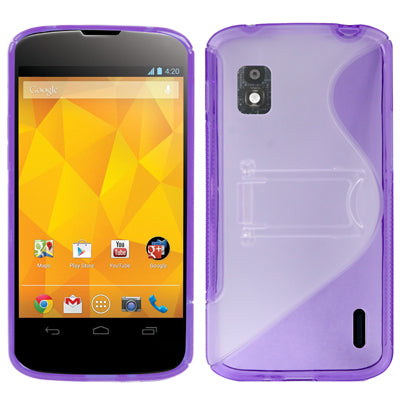 S Line Plastic Case with Holder for LG Nexus 4 / E960