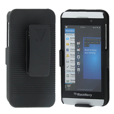 2 in 1 360 Degree Rotation Plastic Case with Belt Clip & Holder for Blackberry Z10(Black)