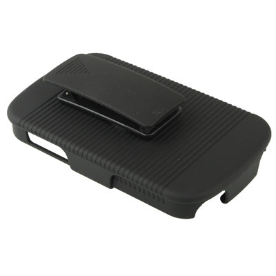Pure Color Plastic Case with Belt Clip Stand for Blackberry Q10(Black)