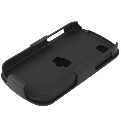 Pure Color Plastic Case with Belt Clip Stand for Blackberry Q10(Black)