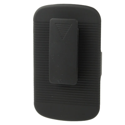 Pure Color Plastic Case with Belt Clip Stand for Blackberry Q10(Black)
