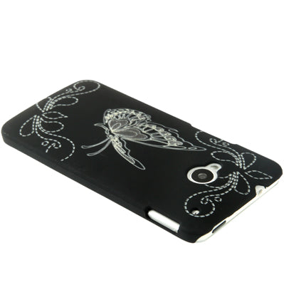 Butterfly Pattern Frosted Plastic Case for HTC One / M7