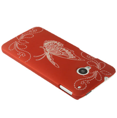 Butterfly Pattern Frosted Plastic Case for HTC One / M7