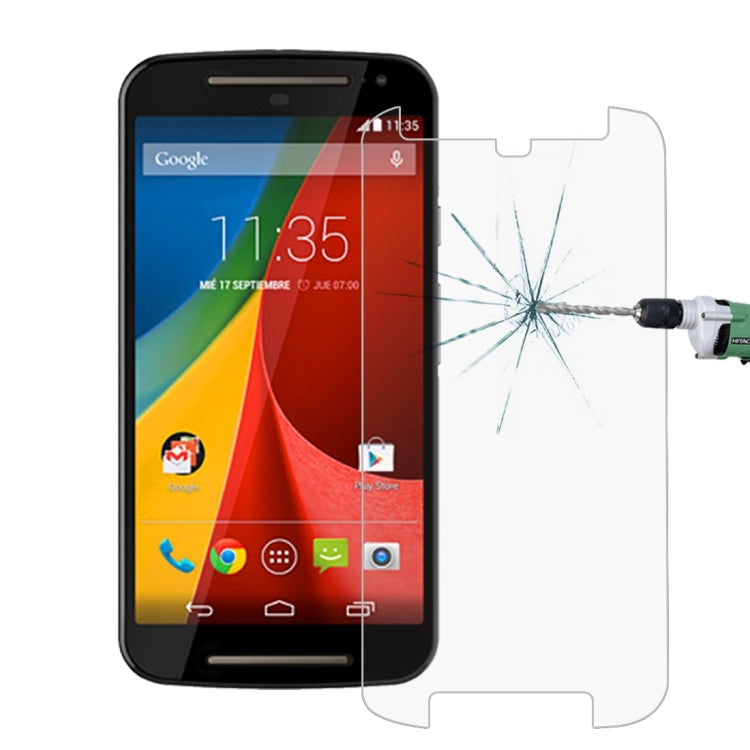 100 PCS for Motorola Moto G (2nd Gen.) 2014 0.26mm 9H Surface Hardness 2.5D Explosion-proof Tempered Glass Screen Film