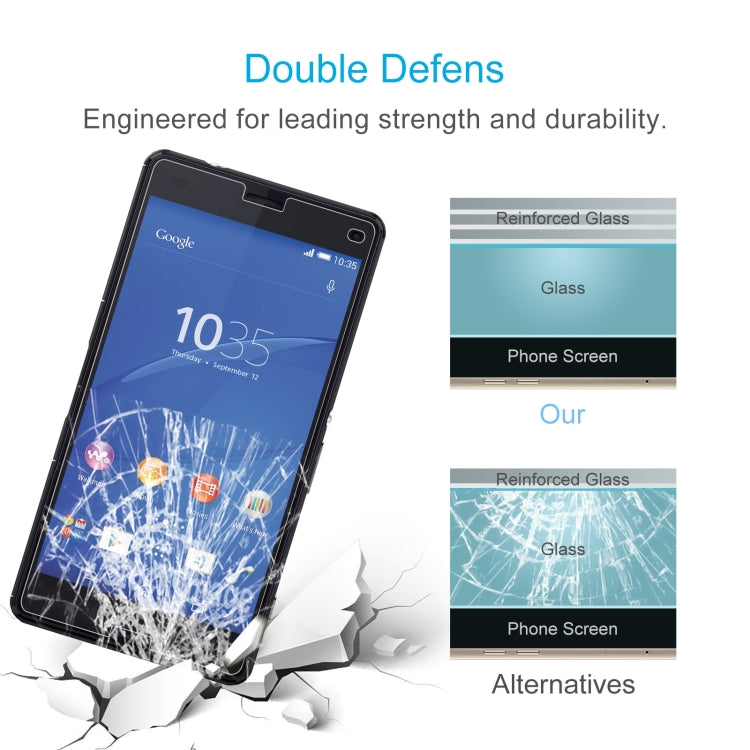 100 PCS for Sony Xperia Z3 Compact / D5803 0.26mm 9H Surface Hardness 2.5D Explosion-proof Tempered Glass Screen Film