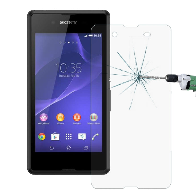 100 PCS for Sony Xperia E3 0.26mm 9H Surface Hardness 2.5D Explosion-proof Tempered Glass Screen Film