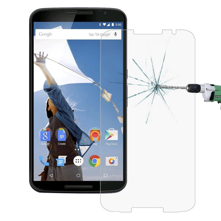 100 PCS for Google Nexus 6 0.26mm 9H Surface Hardness 2.5D Explosion-proof Tempered Glass Screen Film