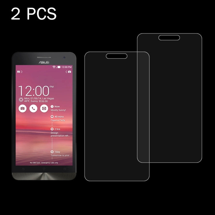 2 PCS 0.26mm 9H+ 2.5D Tempered Glass Film for ASUS ZenFone 6 A600CG (2014)