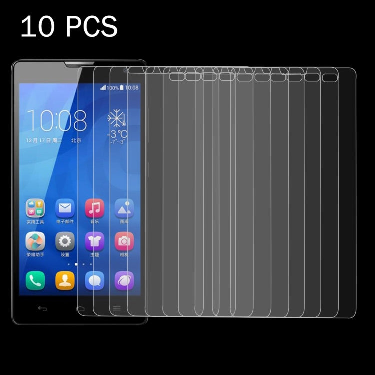10 PCS for Huawei Honor 3X / G750 0.26mm 9H Surface Hardness 2.5D Explosion-proof Tempered Glass Screen Film
