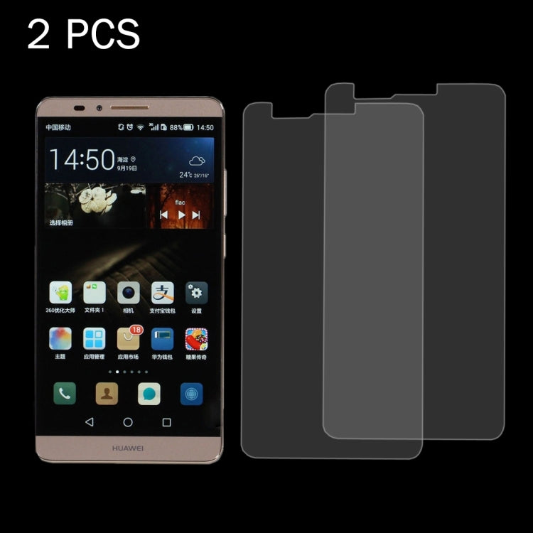 2PCS for Huawei Ascend Mate 7 0.26mm 9H+ Surface Hardness 2.5D Explosion-proof Tempered Glass Film