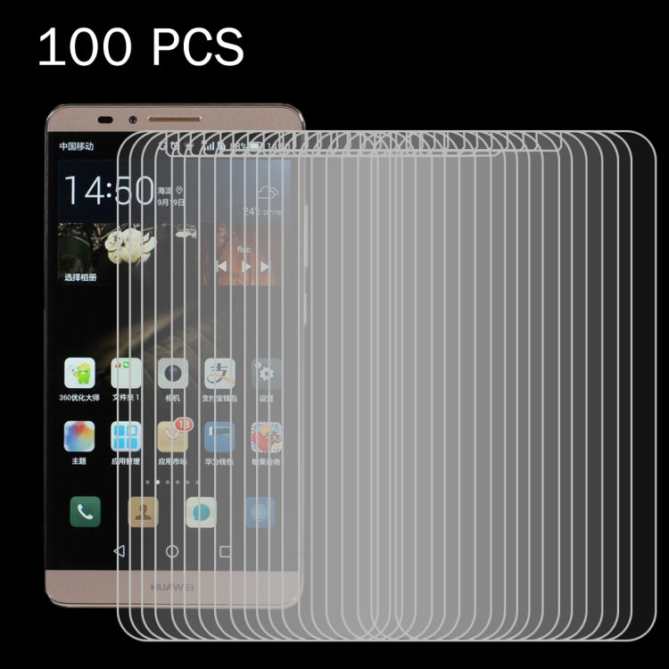 100 PCS for Huawei Ascend Mate 7 0.26mm 9H+ Surface Hardness 2.5D Explosion-proof Tempered Glass Film