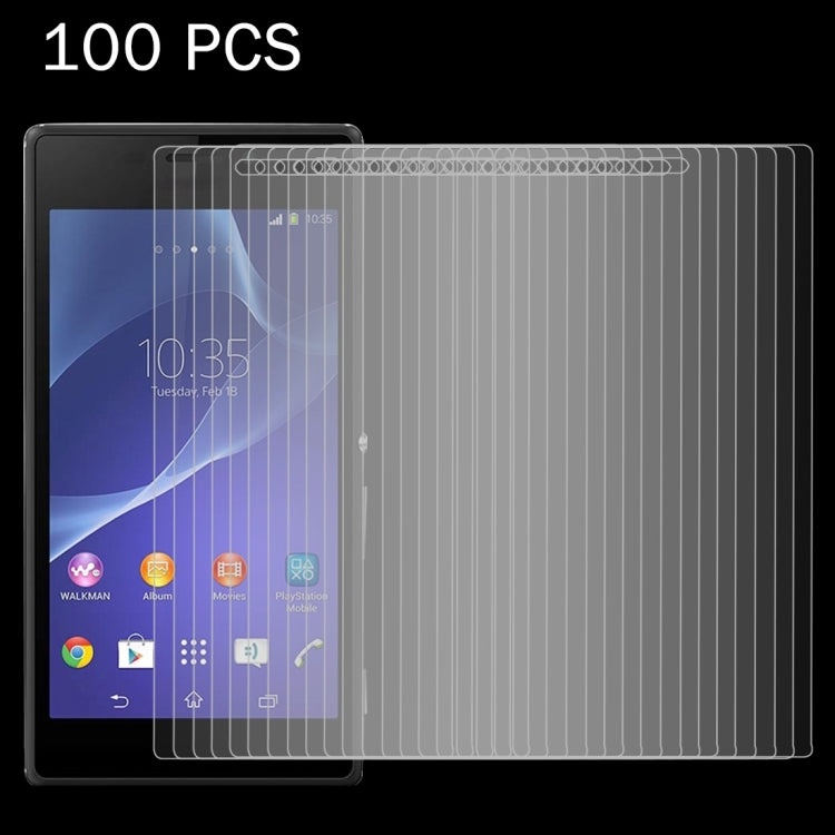 100 PCS for Sony Xperia M2 / S50H 0.26mm 9H Surface Hardness 2.5D Explosion-proof Tempered Glass Screen Film