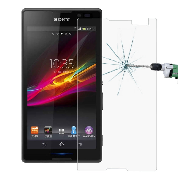 100 PCS for Sony Xperia C / S39h 0.26mm 9H Surface Hardness 2.5D Explosion-proof Tempered Glass Screen Film