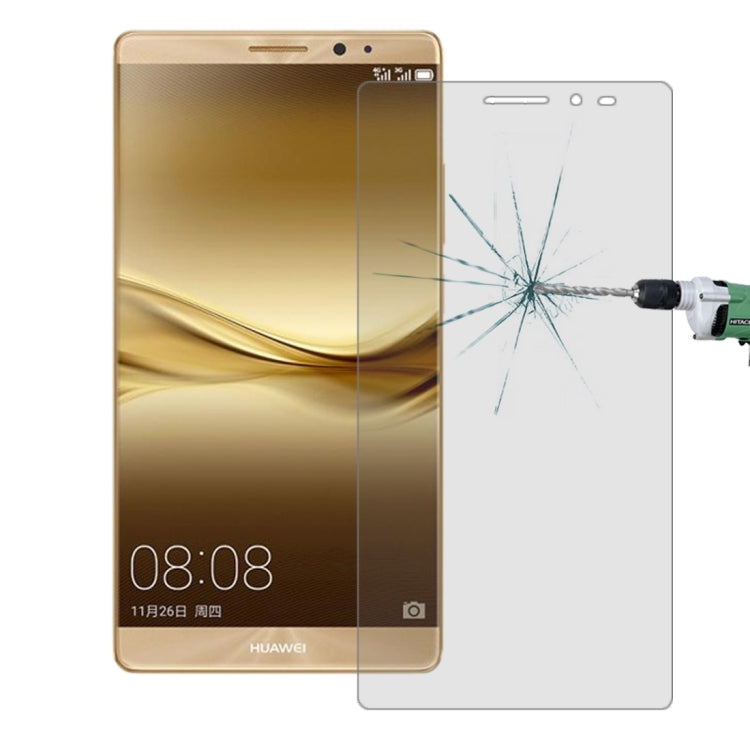 100 PCS for Huawei Mate 8 0.26mm 9H+ Surface Hardness 2.5D Curved Explosion-proof Tempered Glass Film