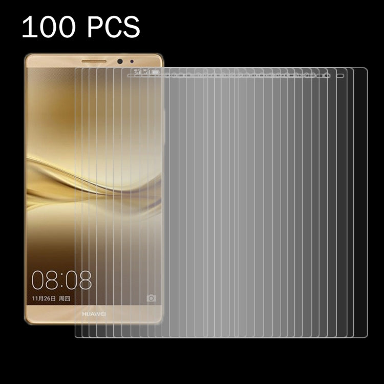 100 PCS for Huawei Mate 8 0.26mm 9H+ Surface Hardness 2.5D Curved Explosion-proof Tempered Glass Film