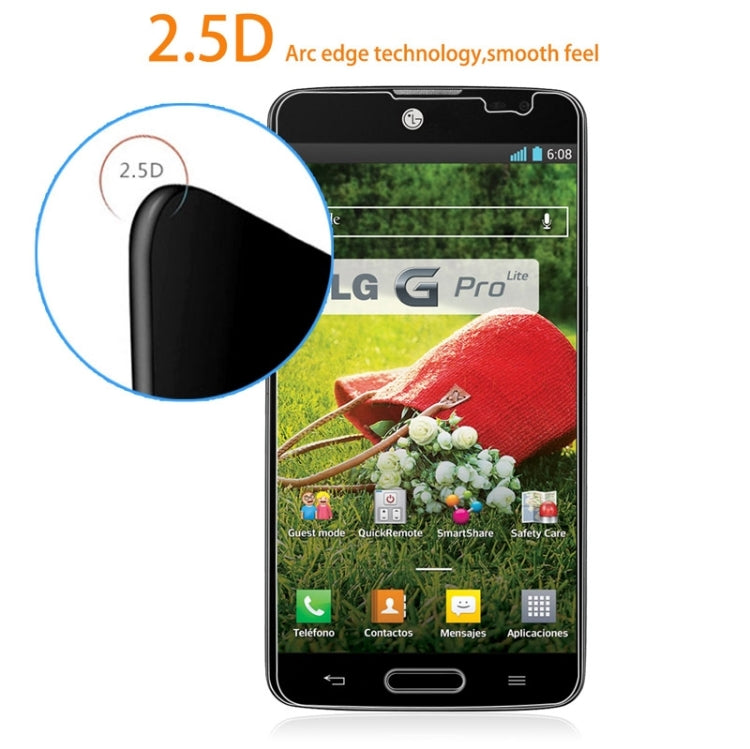 0.33mm 2.5D Privacy Anti Glare Explosion-proof Tempered Glass Film for LG G Pro Lite / D680