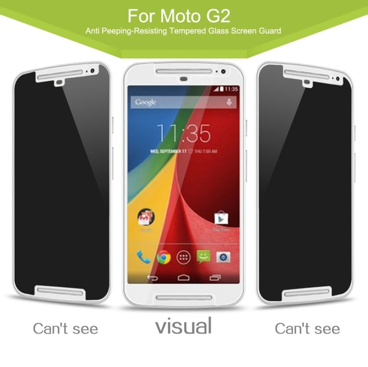 0.33mm 2.5D Privacy Anti Glare Explosion-proof Tempered Glass Film for Motorola Moto G2